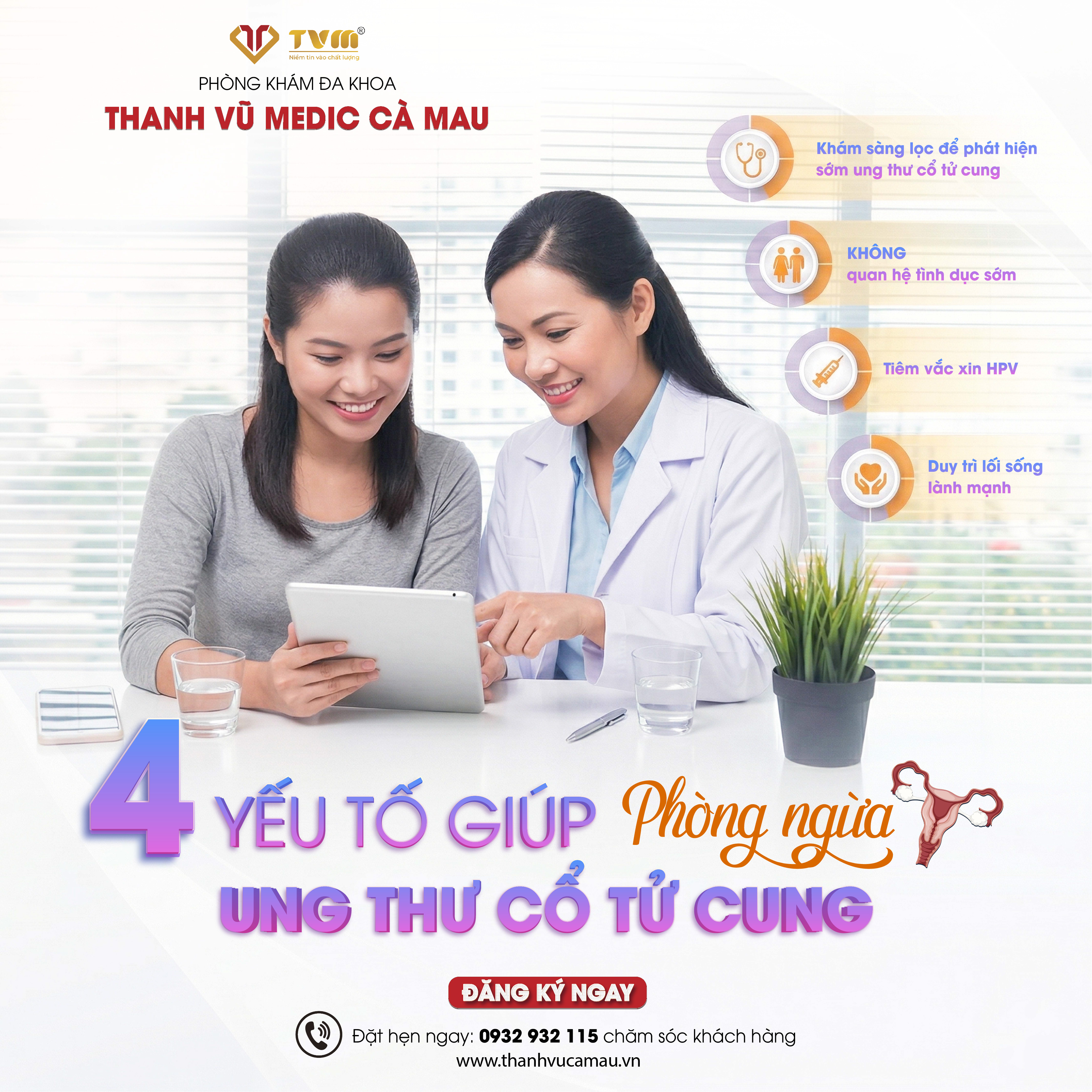 4 YẾU TỐ GIÚP PHÒNG NGỪA UNG THƯ CỔ TỬ CUNG HIỆU QUẢ