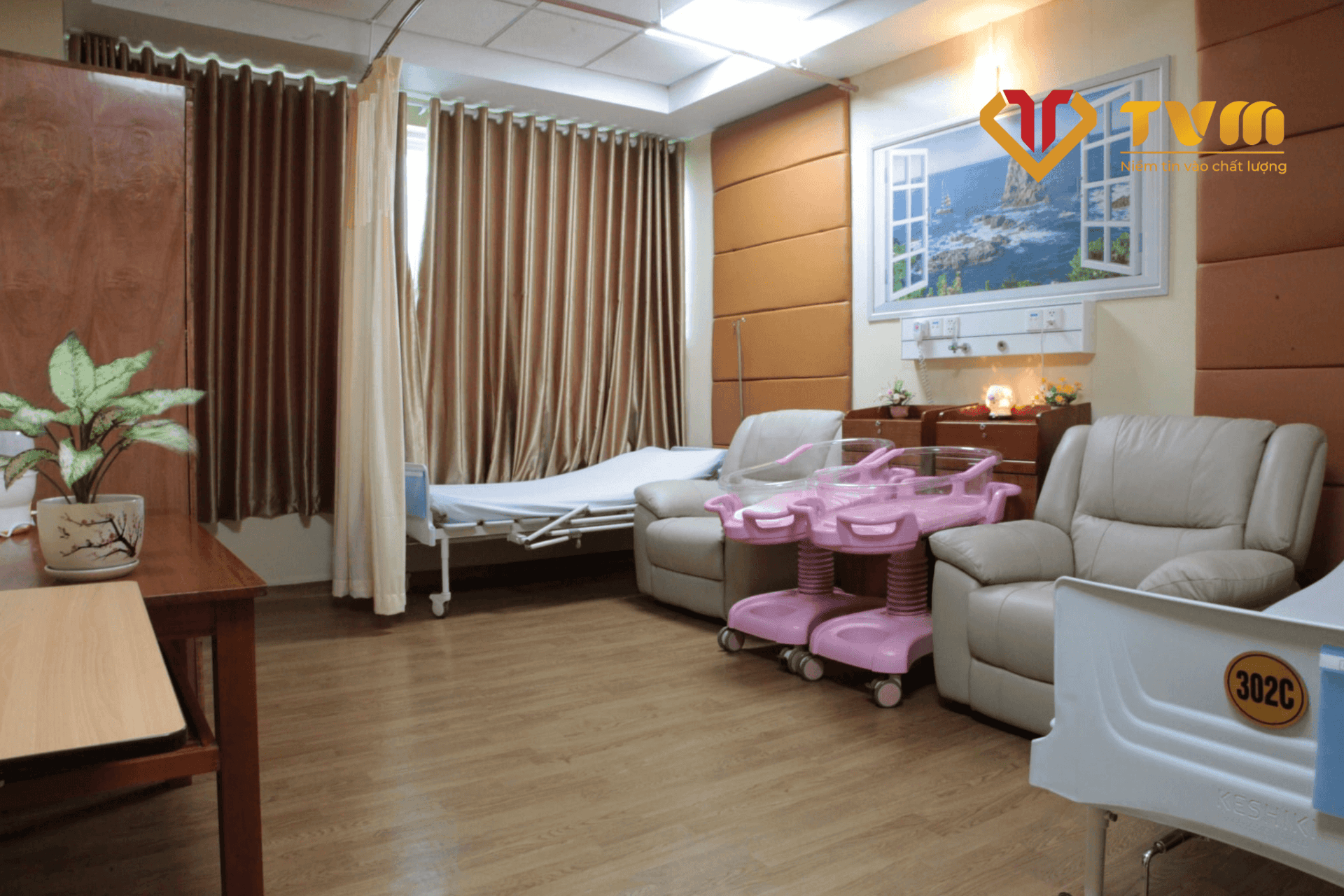 Phòng ốc hiện đại với đầy đủ tiện nghi cao cấp giúp hành trình đi sinh nhẹ nhàng, trọn vẹn không khác gì nghỉ dưỡng ở resort cao cấp